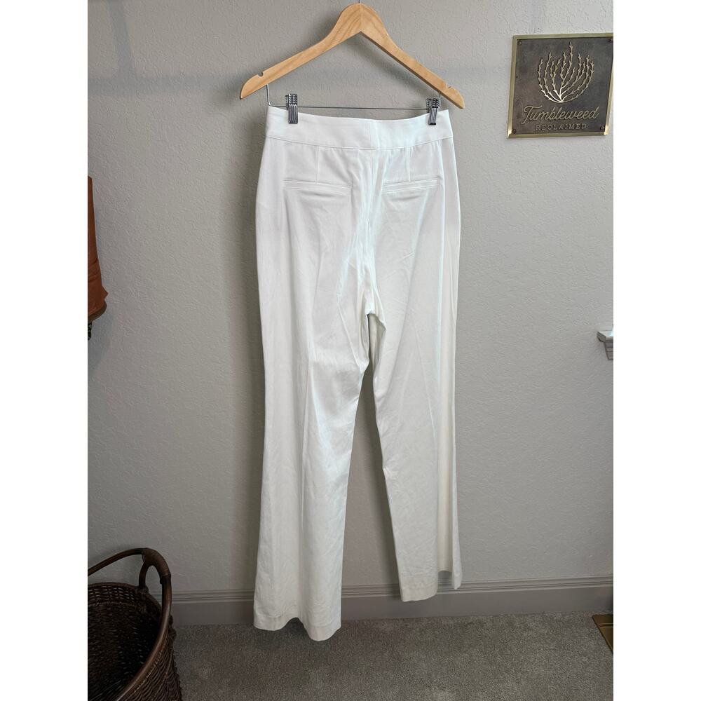 Women's Alice & Olivia White Seamed Flare Bottom Dress Pants Size 8 NWOT - Picture 12 of 13